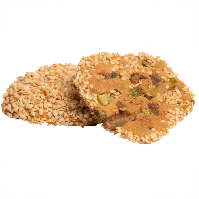 Sesame cookies with pistachio (Barazek)